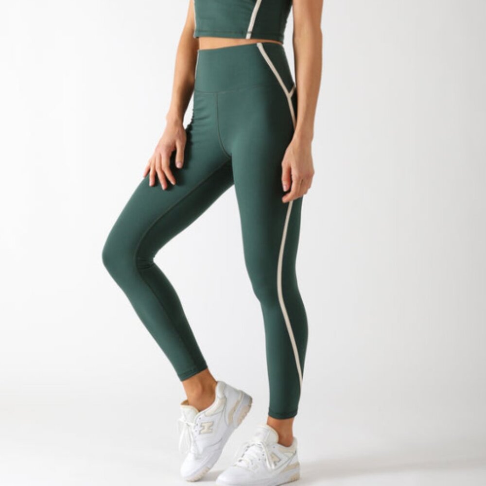 Glyder Apex 7/8 Forest Oatmilk Leggings